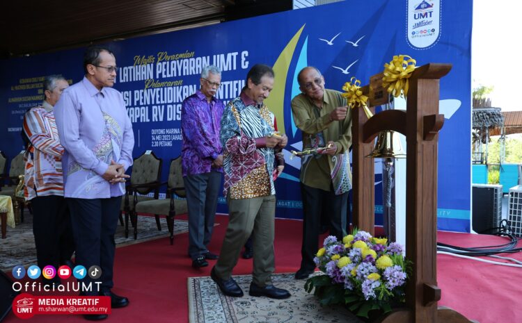  Majlis Pelancaran Pusat Latihan Pelayaran Universiti Malaysia Terengganu (UMT) dan Ekspedisi Penyelidikan Saintifik Marin Kapal RV Discovery UMT Sempena LIMA ‘23 di Duyong Marina Resort Kuala Terengganu.