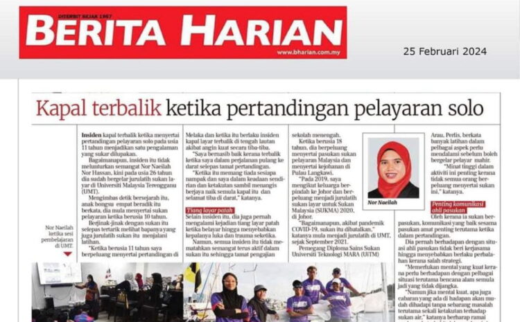  Berita Harian | 25 Februari 2024 | Handal kendali layar di lautan